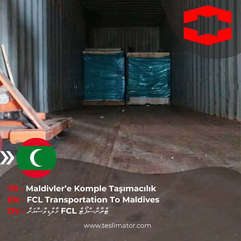 Maldivler'e Denizyolu Taşımacılık Hizmeti